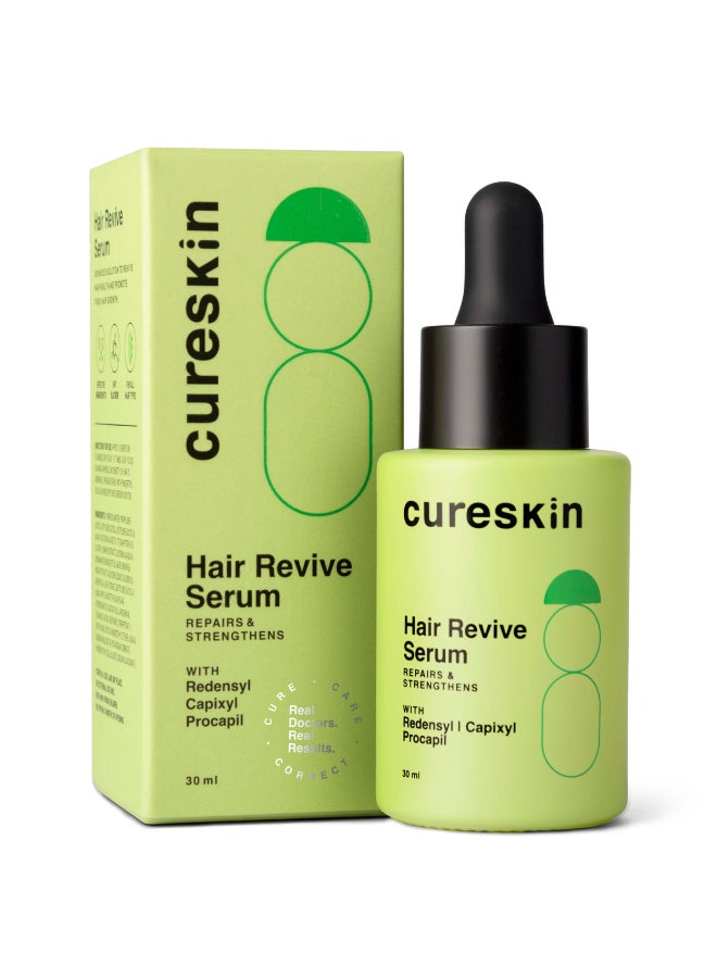 Cureskin Hair Revive Serum for Women and Men| Restore Hair Density & Strength with Redensyl, Capixyl & Procapil | Hair Growth Serum for Women and Men, 30 ml (Pack of 1) - Image 1